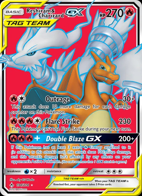 Reshiram & Charizard GX (Full Art)