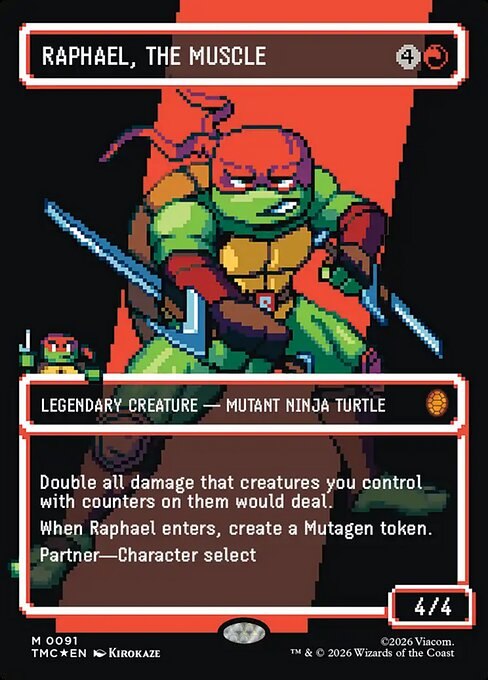 Raphael, the Muscle (0091) (Borderless) (Surge Foil)