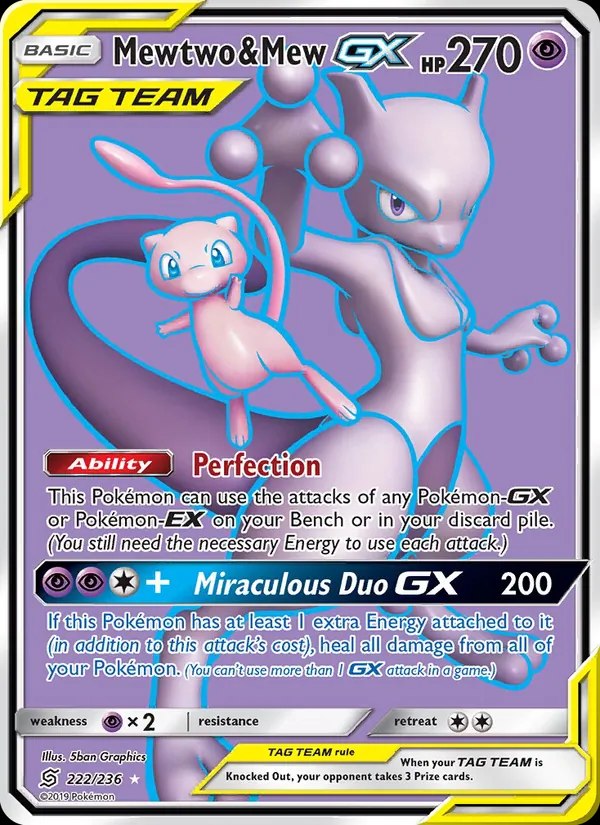 Mewtwo & Mew GX (Full Art)