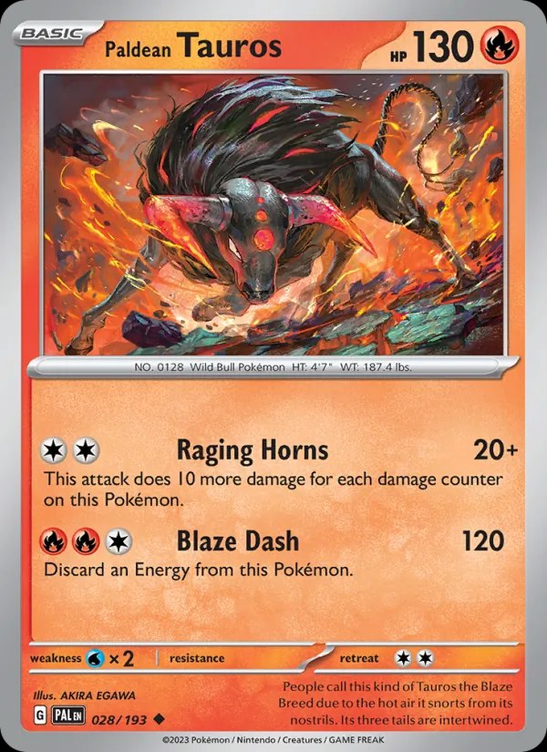 Paldean Tauros - 028/193