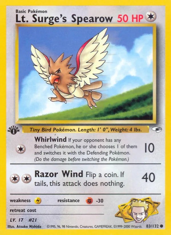 Lt. Surge's Spearow (83)