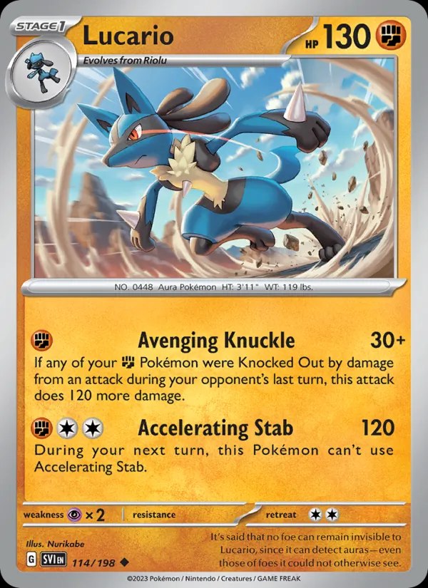 Lucario (Scarlet & Violet Stamp)