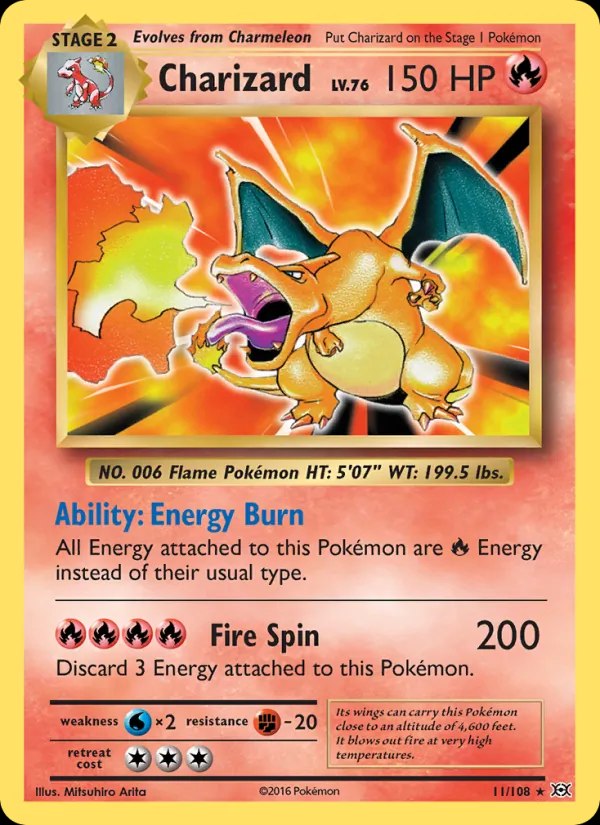 Charizard - 11/108 (Prerelease)