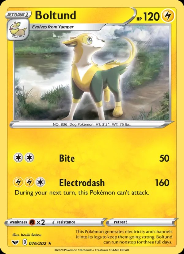 Boltund - 076/202 (#16 Pikachu Stamped)