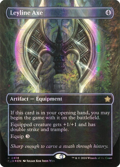 Leyline Axe (Borderless) (Mana Foil)