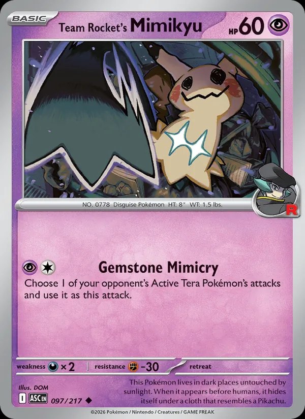 Team Rocket's Mimikyu - 205/193