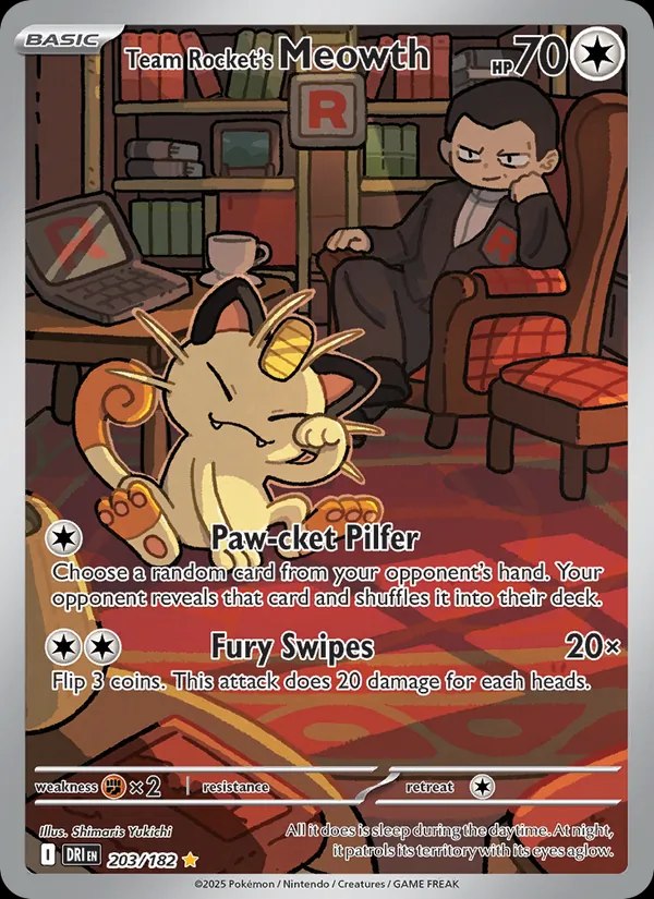 Team Rocket's Meowth - 203/182