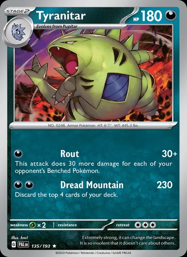 Tyranitar (Paldea Evolved Stamp)