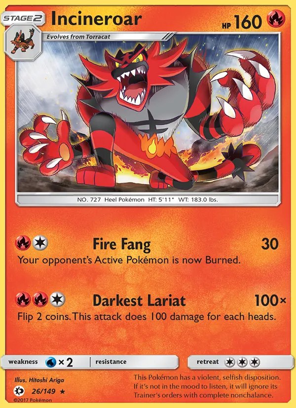 Incineroar - 026/149 (Cracked Ice Holo)