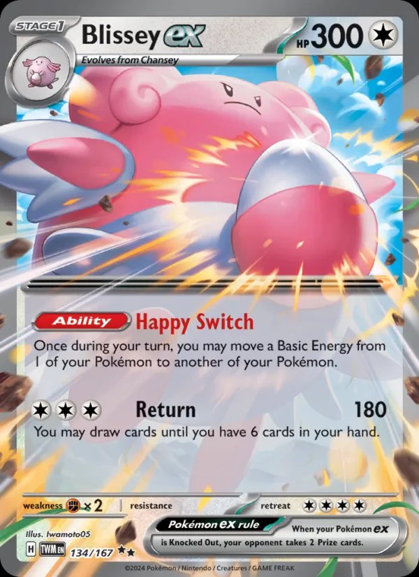 Blissey ex (Twilight Masquerade Stamped)