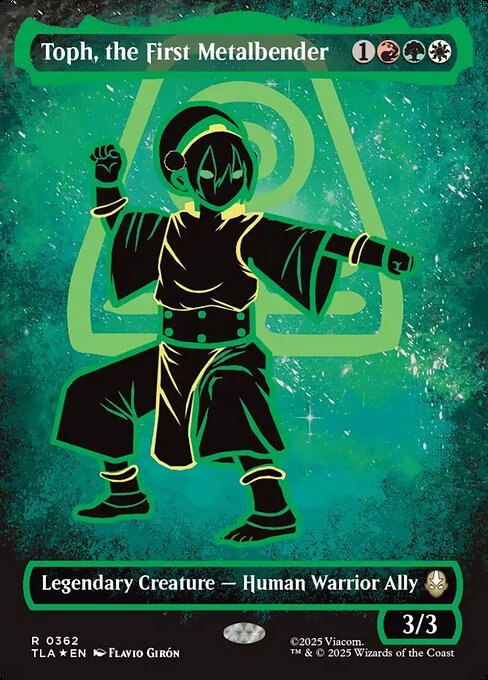 Toph, the First Metalbender (Borderless) (Neon Ink Foil)
