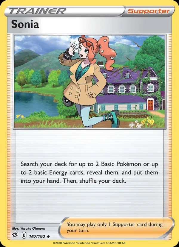 Sonia - 167/192 (#45 Cinderace Stamped)