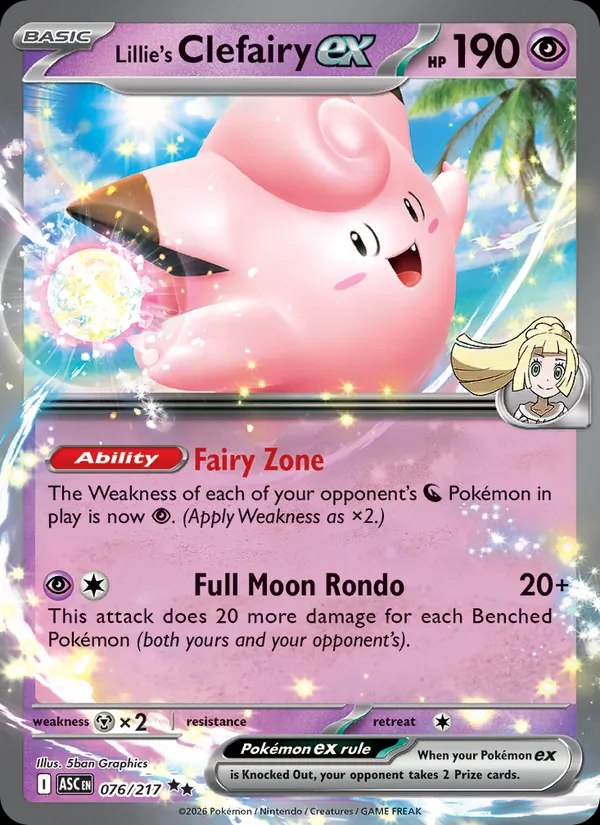 Lillie's Clefairy ex - 126/100