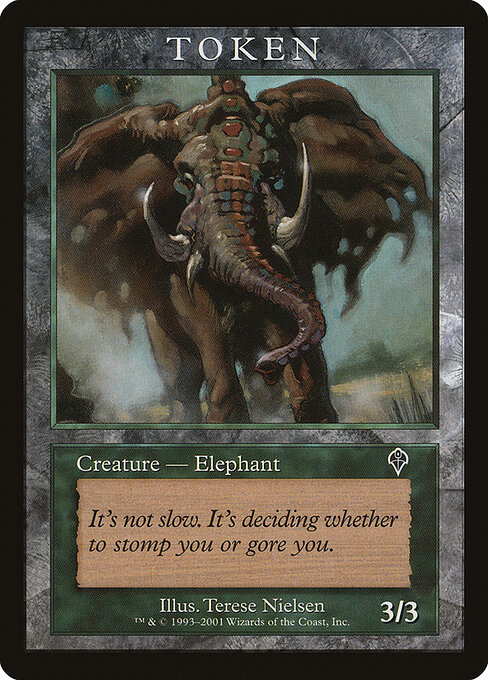 Elephant Token (Green 3/3) — Representative image. Exact edition/artwork/language not yet verified.