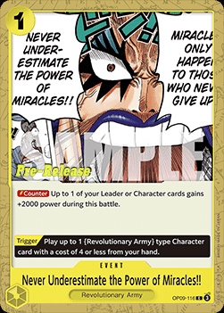 Never Underestimate the Power of Miracles!! (OP09-116)