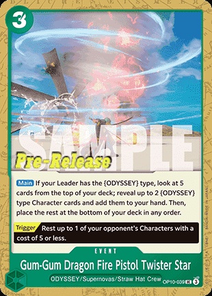 Gum-Gum Dragon Fire Pistol Twister Star (OP10-039)