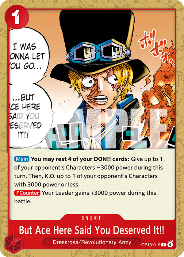 But Ace Here Said You Deserved It!! (OP13-019)