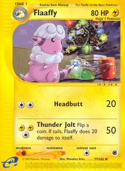 Flaaffy [Headbutt | Thunder Jolt] — Representative image. Exact edition/artwork/language not yet verified.