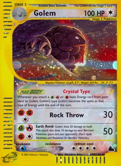 Golem [Crystal Type | Rock Throw | Earth Bomb]