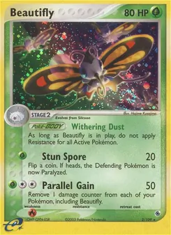Beautifly [Withering Dust | Stun Spore | Parallel Gain]