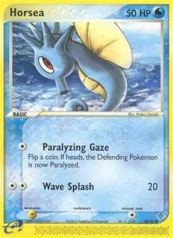 Horsea [Paralyzing Gaze | Wave Splash]
