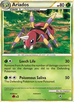 Ariados [Leech Life | Poisonous Saliva]
