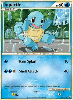 Squirtle [Rain Splash | Shell Attack]