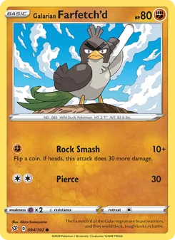 Galarian Farfetch'd [Rock Smash | Pierce]