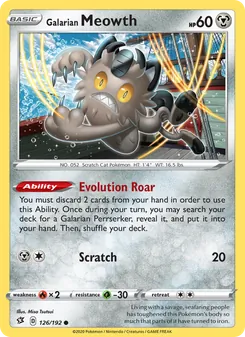 Galarian Meowth [Evolution Roar | Scratch]