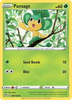 Pansage [Seed Bomb | Bite]