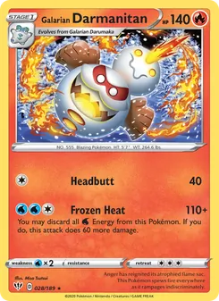 Galarian Darmanitan [Headbutt | Frozen Heat]