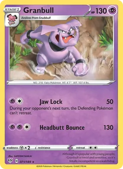 Granbull [Jaw Lock | Headbutt Bounce]