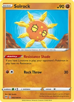 Solrock [Resistance Shade | Rock Throw]