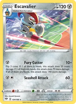 Escavalier [Fury Cutter | Seashell Attack]