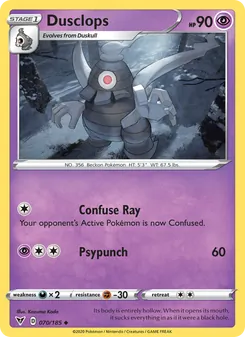 Dusclops [Confuse Ray | Psypunch]