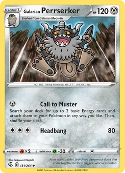 Galarian Perrserker [Call to Muster | Headbang]