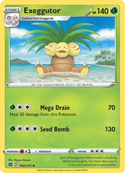 Exeggutor [Mega Drain | Seed Bomb]