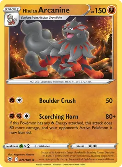 Hisuian Arcanine [Boulder Crush | Scorching Horn]