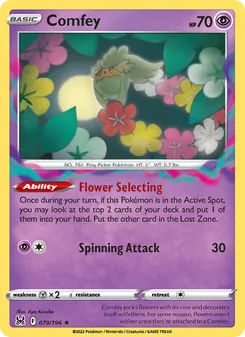 Comfey [Flower Selecting | Spinning Attack] — Representative image. Exact edition/artwork/language not yet verified.