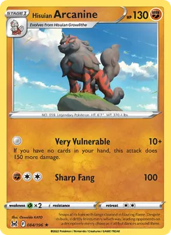 Hisuian Arcanine [Very Vulnerable | Sharp Fang]