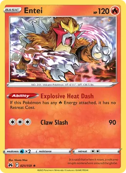Entei [Explosive Heat Dash | Claw Slash]