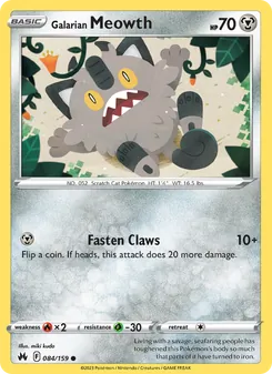 Galarian Meowth [Fasten Claws]