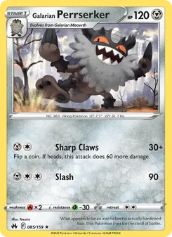 Galarian Perrserker [Sharp Claws | Slash]