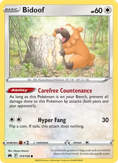 Bidoof [Carefree Countenance | Hyper Fang]