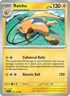 Raichu [Collateral Bolts | Electric Ball] 카드 이미지 — 참고 이미지입니다. 정확한 판본·그림·언어는 아직 확인되지 않았습니다.