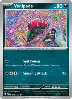 Venipede [Spit Poison | Spinning Attack]