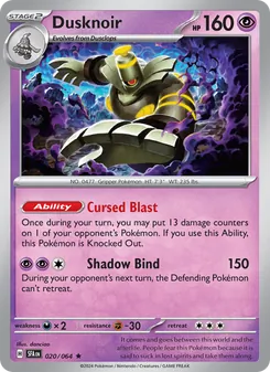 Dusknoir [Cursed Blast | Shadow Bind]