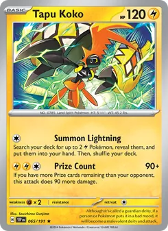 Tapu Koko [Summon Lightning | Prize Count] · Cardmarket 카드 799718