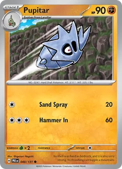 Pupitar [Sand Spray | Hammer In] · Cardmarket 카드 805437