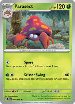 Parasect [Spore | Scissor Swing]
